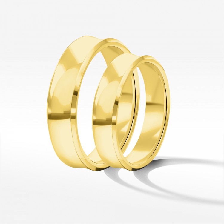 Obrączki ślubne z żółtego złota 5mm