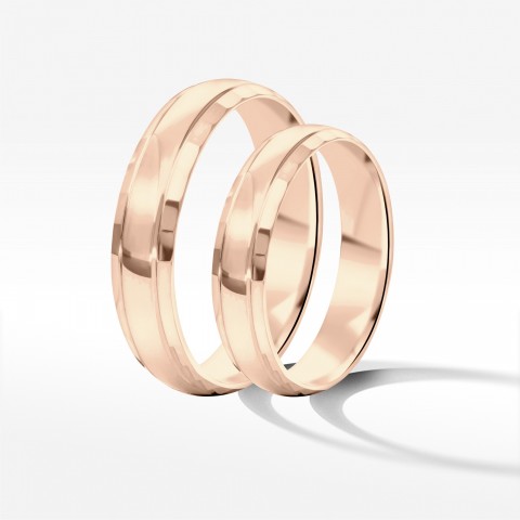 Obrączki ślubne z różówego złota 4.5mm