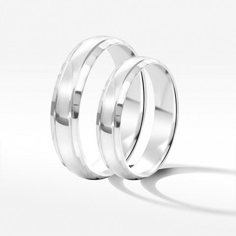 Obrączki ślubne z białego złota 4.5mm
