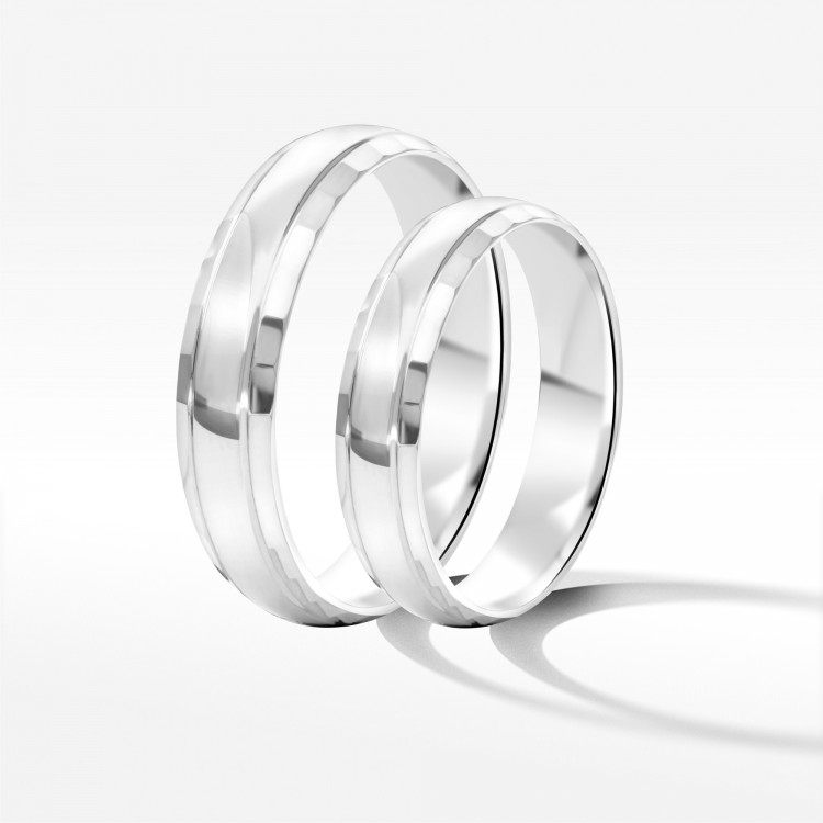 Obrączki ślubne z białego złota 4.5mm