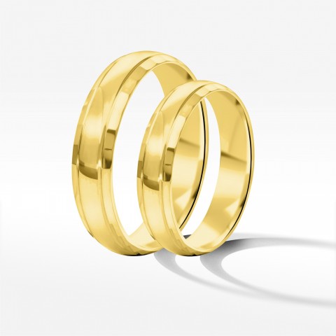 Obrączki ślubne z żółtego złota 4.5mm