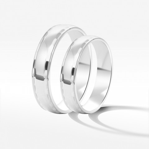 Obrączki ślubne z białego złota 4.5mm