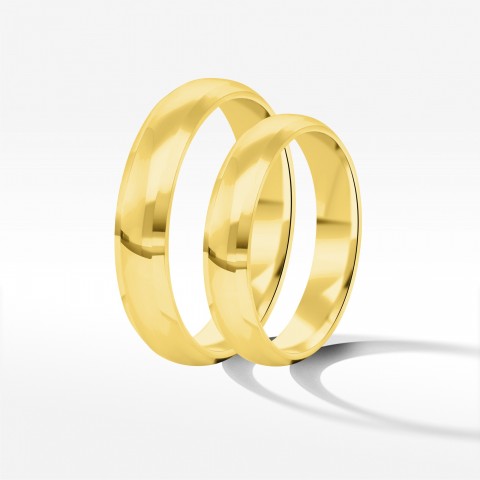 Obrączki ślubne z żółtego złota 4mm