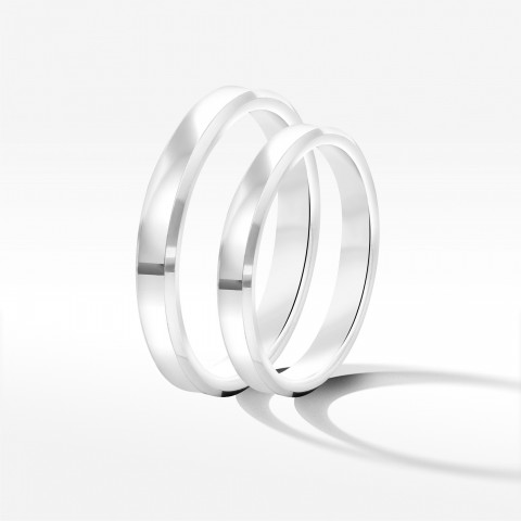 Obrączki ślubne z białego złota 3mm