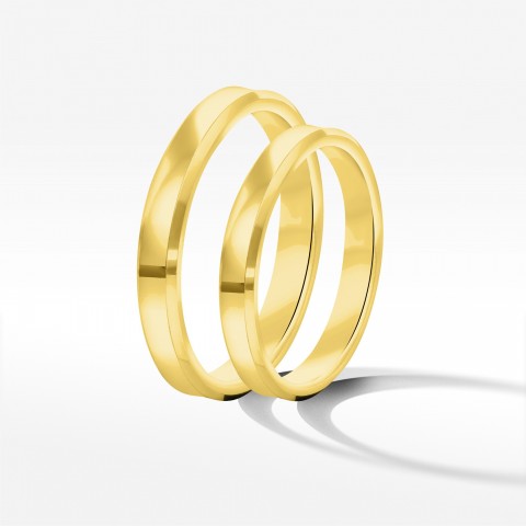 Obrączki ślubne z żółtego złota 3mm