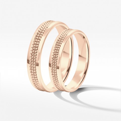 Obrączki ślubne z różówego złota 4mm