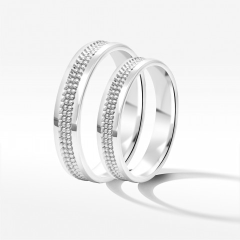 Obrączki ślubne z białego złota 4mm