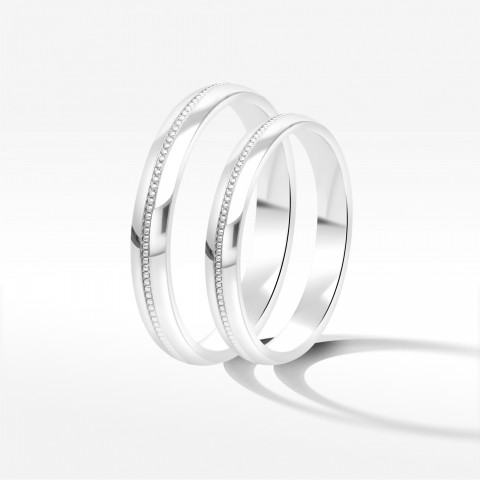 Obrączki ślubne z białego złota 3mm