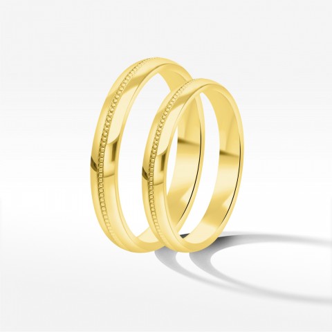 Obrączki ślubne z żółtego złota 3mm