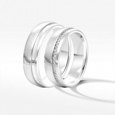 Obrączki ślubne z białego złota 6.2mm
