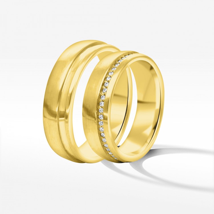 Obrączki ślubne z żółtego złota 6.2mm