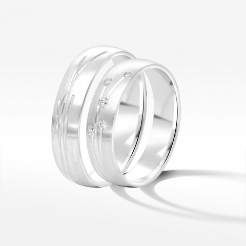 Obrączki ślubne z białego złota 5mm