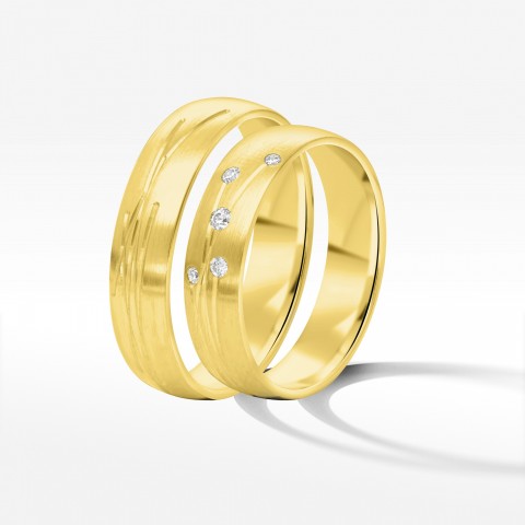 Obrączki ślubne z żółtego złota 5mm