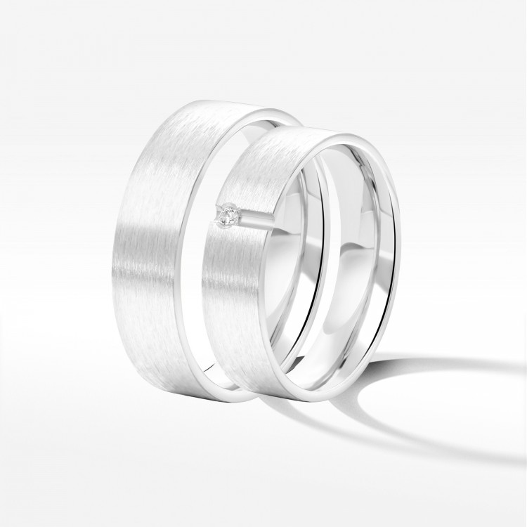 Obrączki ślubne z białego złota 5mm