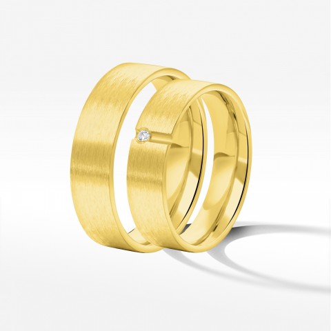 Obrączki ślubne z żółtego złota 5mm