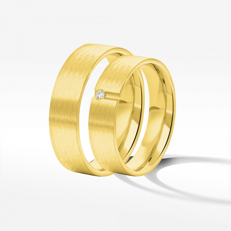 Obrączki ślubne z żółtego złota 5mm