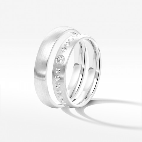 Obrączki ślubne z białego złota 4mm