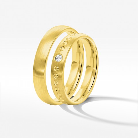 Obrączki ślubne z żółtego złota 4mm