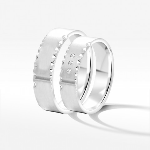 Obrączki ślubne z białego złota 5mm