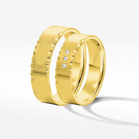 Obrączki ślubne z żółtego złota 5mm