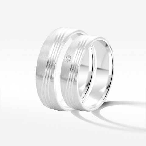 Obrączki ślubne z białego złota 5mm