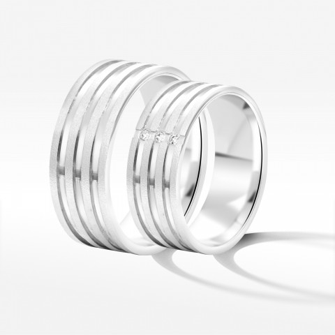 Obrączki ślubne z białego złota 7mm