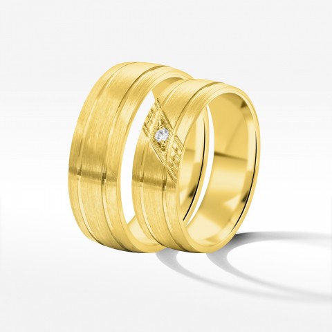 Obrączki ślubne z żółtego złota 6mm