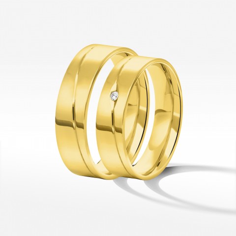 Obrączki ślubne z żółtego złota 5mm