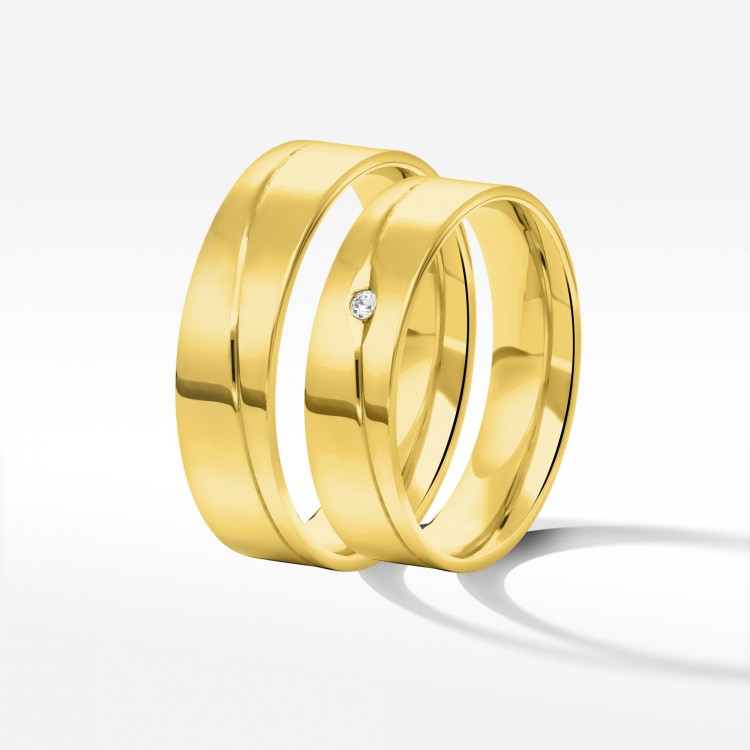 Obrączki ślubne z żółtego złota 5mm
