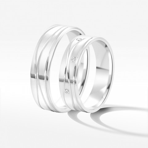 Obrączki ślubne z białego złota 5.5mm