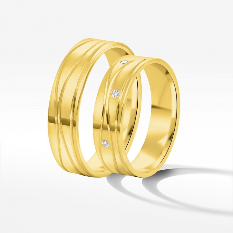 Obrączki ślubne z żółtego złota 5.5mm