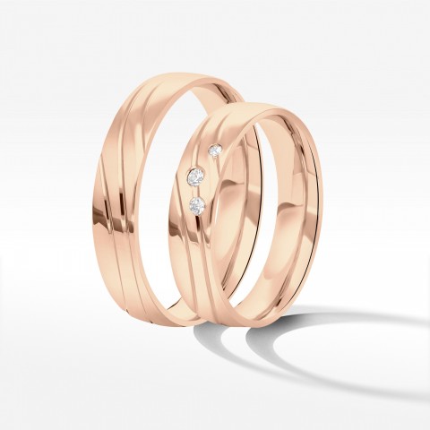 Obrączki ślubne z różówego złota 4.5mm