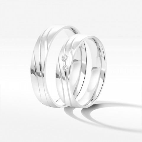 Obrączki ślubne z białego złota 4.5mm