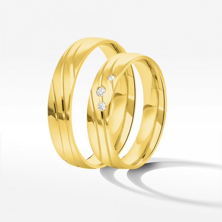 Obrączki ślubne z żółtego złota 4.5mm