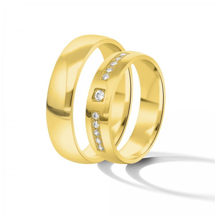 Obrączki ślubne z żółtego złota 5mm