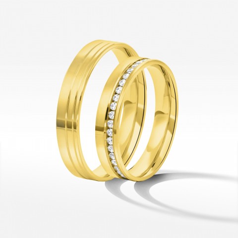 Obrączki ślubne z żółtego złota 4mm