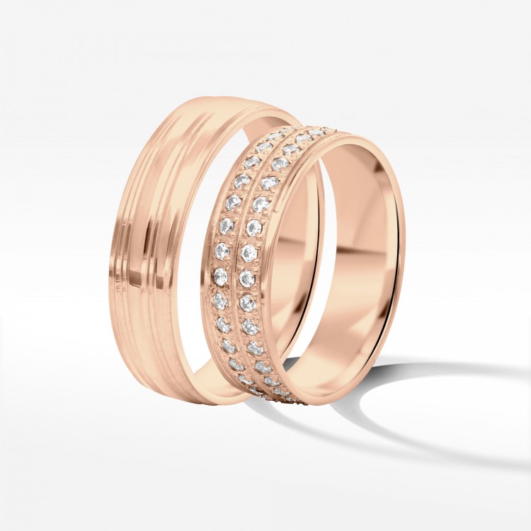Obrączki ślubne z różówego złota 5.5mm