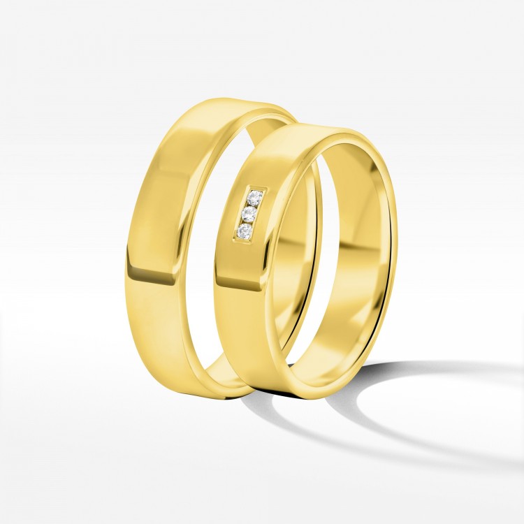 Obrączki ślubne z żółtego złota 5mm