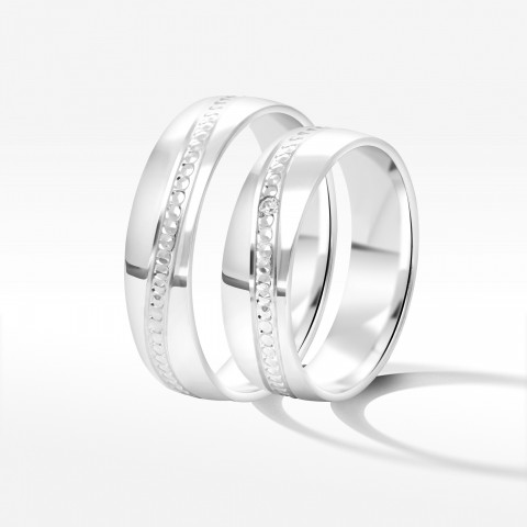 Obrączki ślubne z białego złota 5.5mm