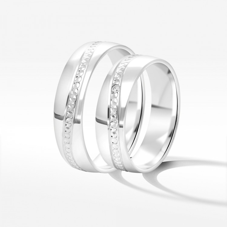 Obrączki ślubne z białego złota 5.5mm
