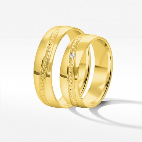 Obrączki ślubne z żółtego złota 5.5mm