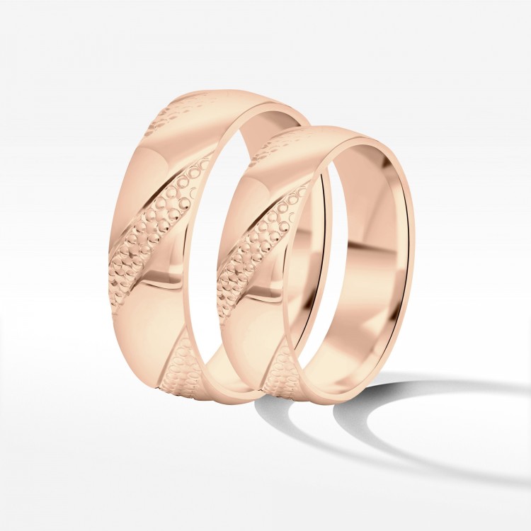 Obrączki ślubne z różowego złota 5.5mm
