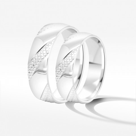 Obrączki ślubne z białego złota 5.5mm