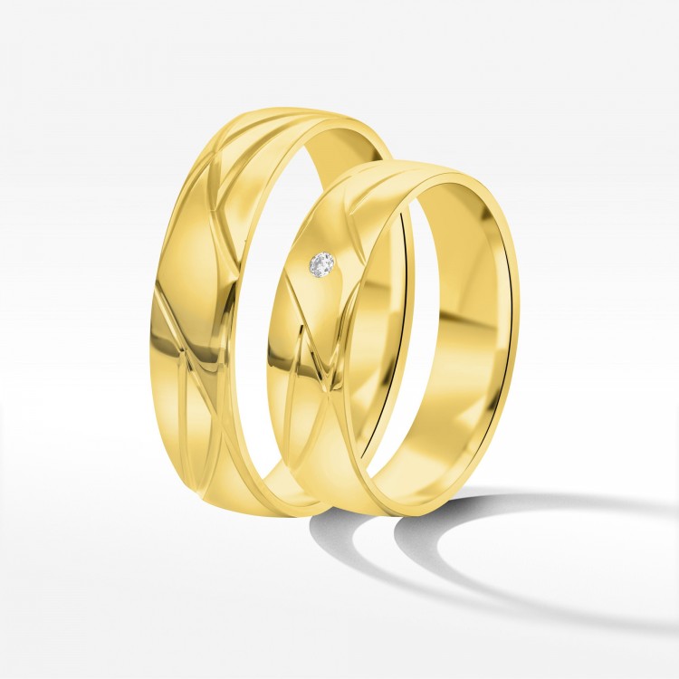 Obrączki ślubne z żółtego złota 5mm