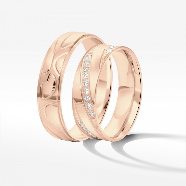 Obrączki ślubne z różowego złota 5.5mm