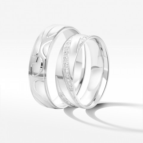 Obrączki ślubne z białego złota 5.5mm