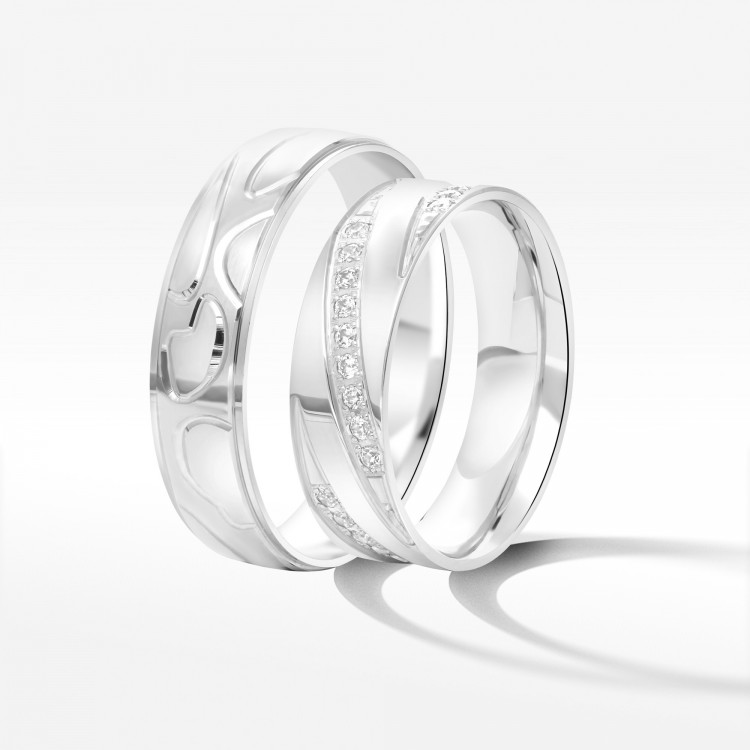 Obrączki ślubne z białego złota 5.5mm