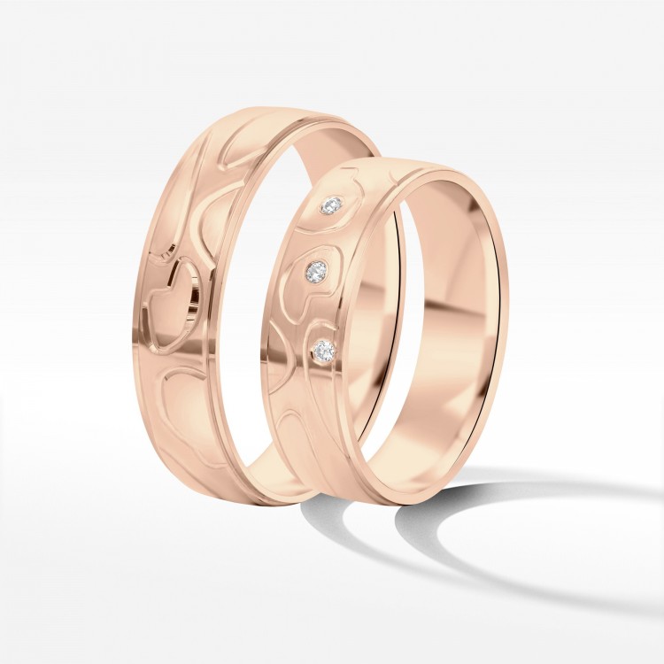 Obrączki ślubne z różowego złota 5.5mm