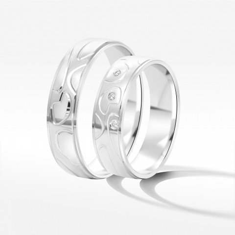 Obrączki ślubne z białego złota 5.5mm