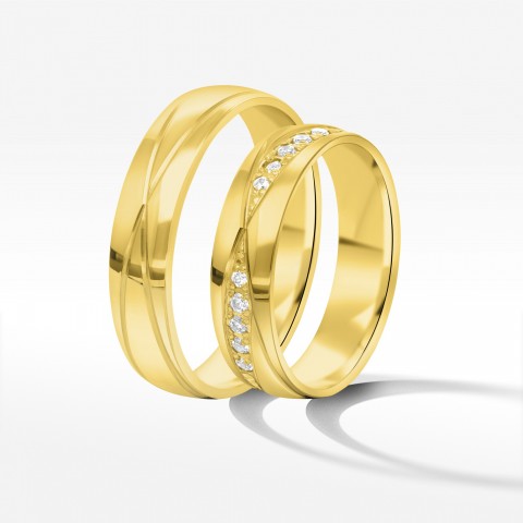 Obrączki ślubne z żółtego złota 5mm